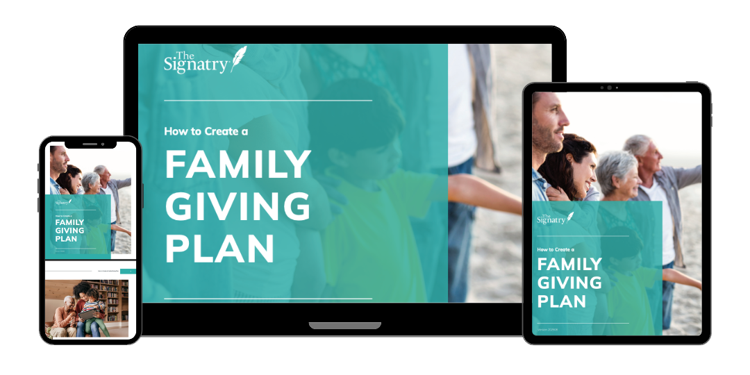 Family Giving Plan device display