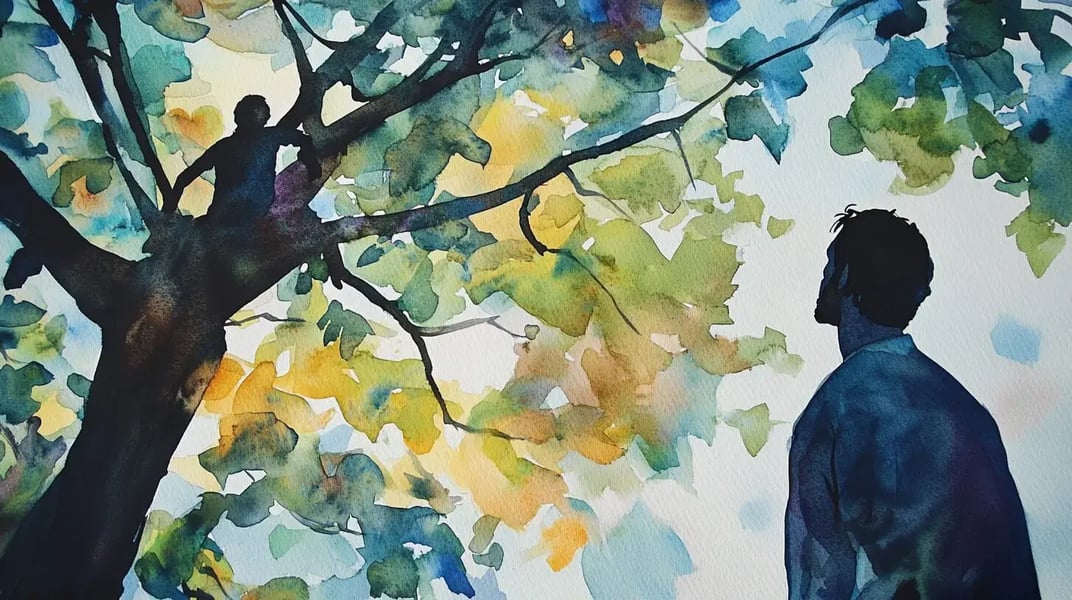 Zacchaeus watercolor